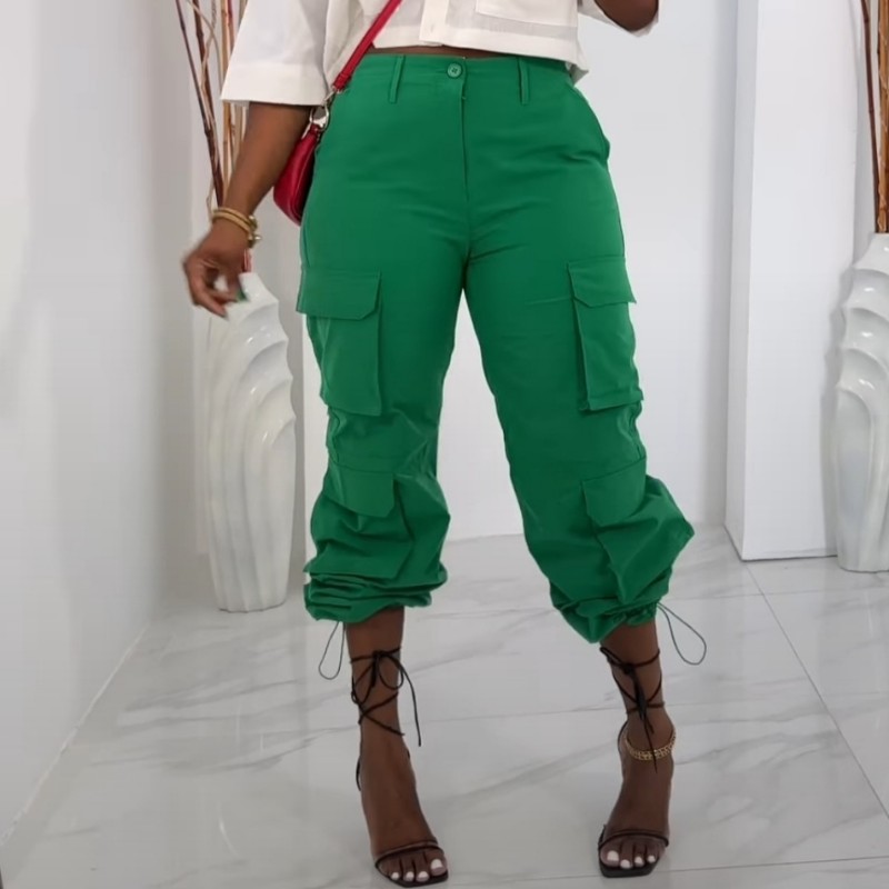 Parachute Cargo Pants Green